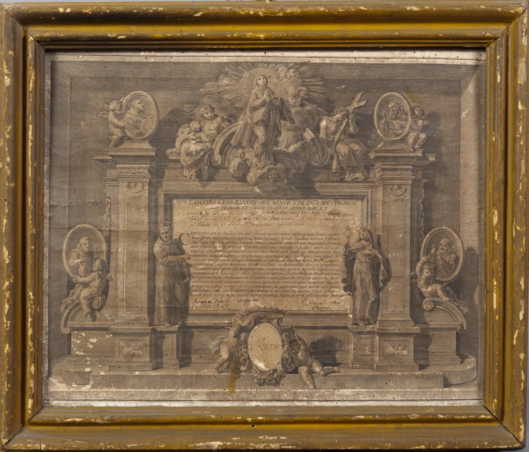 Immacolata Concezione e allegoria dell'ordine dei cappuccini - Castello Reale, Racconigi, Cuneo